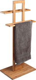 Porta-Asciugamani-Da-Terra-In-Legno-Bambu-2-Braccia-Piantana-Bagno-Asciugamano