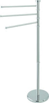 Porta-Asciugamani-Piantana-Acciaio-3-Aste-Girevoli-360°-Base-Tonda-Altezza-93-Cm