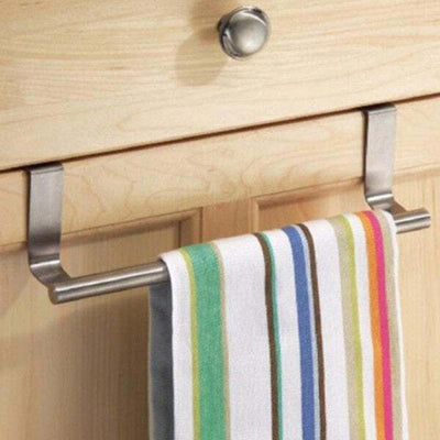 Porta-Asciugamani-Strofinacci-In-Acciaio-23cm-Per-Ante-Porte-Con-Aggancio-Rapido