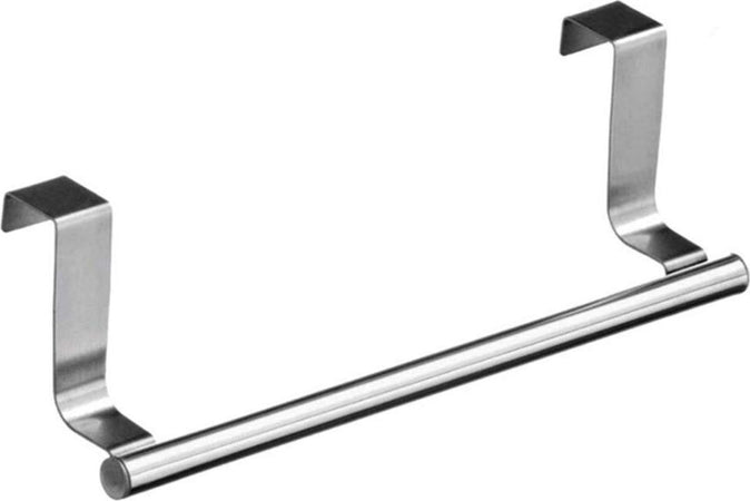 Porta-Asciugamani-Strofinacci-In-Acciaio-36cm-per-Ante-Porte-Con-Aggancio-Rapido