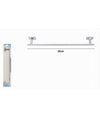 Porta Asciugamano Acciaio Moderno Fissaggio Parete Arredo Bagno Cubo 60 Cm 87212