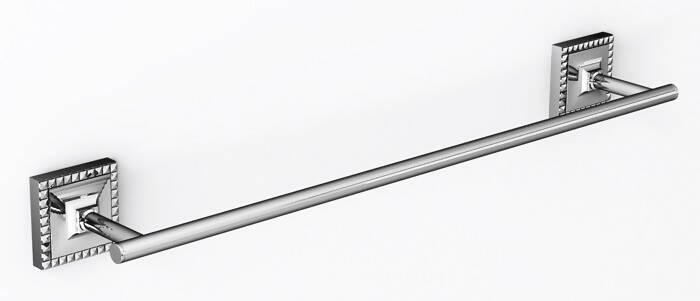 Porta Asciugamano Da Parete In Abs Cromato E In Acciaio Inox Serie Plaisir 45 Cm Made In Italy Design Moderno