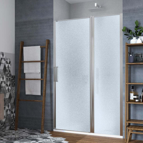 Porta-Battente-Cabina-Doccia-Sinistro-Clematis-Cristallo-Stampato-6-mm
