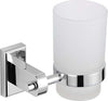 Porta-Bicchiere-per-Spazzolino-da-Bagno-Iris-a-Parete-Ottone-Cromato-Accessori-Alta-Qualita'