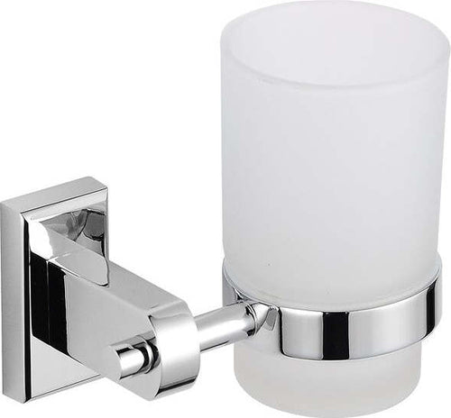 Porta-Bicchiere-per-Spazzolino-da-Bagno-Iris-a-Parete-Ottone-Cromato-Accessori-Alta-Qualita'