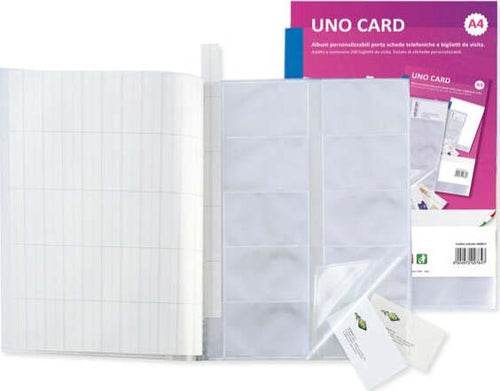 Porta biglietti da visita Asso Card - 21 x 29 7 cm - 10 buste con 10 tasche ciascuna - blu - Sei Rota Cancelleria e prodotti per ufficio/Archivio ufficio e accessori per scrivania/Accessori da scrivania e archiviazione/Porta biglietti da visita Eurocartuccia - Pavullo, Commerciovirtuoso.it