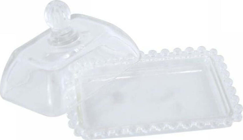 Porta Burro Rettangolare In Vetro Trasparente Burriera Bomboniera Cm 14.5x11 Casa e cucina/Stoviglie/Piatti ciotole e vassoi/Piatti per servire/Burriere Trade Shop italia - Napoli, Commerciovirtuoso.it