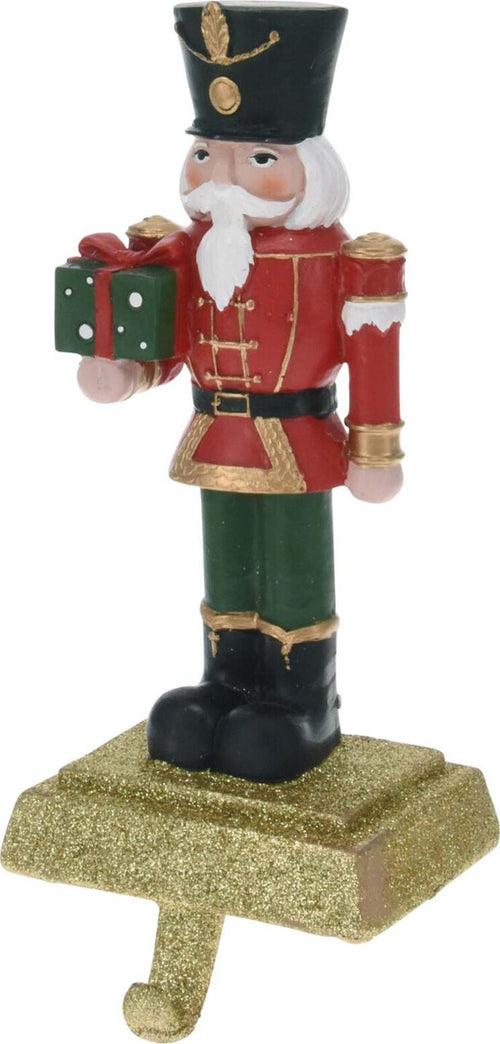 Porta calze a forma di Schiaccianoci, colore rosso e verde, in plastica, da 25 cm Casa e cucina/Decorazioni per interni/Addobbi e decorazioni per ricorrenze/Decorazioni natalizie/Schiaccianoci MagiediNatale.it - Altamura, Commerciovirtuoso.it