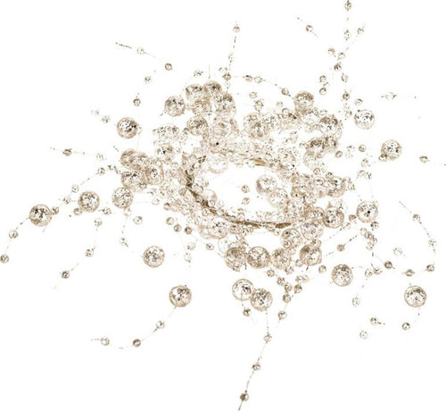 Porta candela con perle per arredamento Natalizio Ø 9 cm da Tavola Casa e cucina/Decorazioni per interni/Candele e portacandele/Candele/Candele a colonna MagiediNatale.it - Altamura, Commerciovirtuoso.it