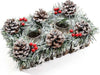 Porta-candela-Mercury-56111-NATALE-2F-con-Pigne-e-Bacche-Innevate
