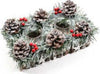Porta-candela-Mercury-56111-NATALE-2F-con-Pigne-e-Bacche-Innevate