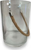 Porta candela trasparente con manico in Juta da Ø 20 x h 28 cm Casa e cucina/Decorazioni per interni/Candele e portacandele/Candele/Candele a colonna MagiediNatale.it - Altamura, Commerciovirtuoso.it