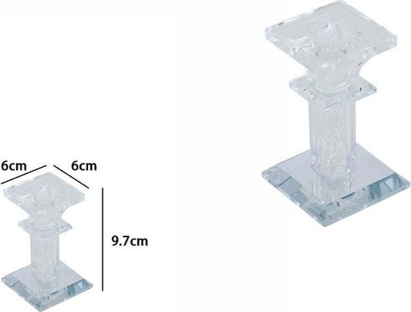 Porta Candela Vetro Diamanti Candeliere Idea Regalo Bomboniera Cristallo 6x6x15.5 Casa e cucina/Decorazioni per interni/Candele e portacandele/Portacandele/Portacandele a colonna Trade Shop italia - Napoli, Commerciovirtuoso.it