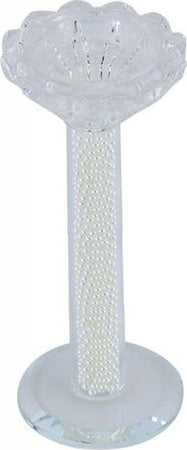 Porta Candela Vetro Perle Candeliere Idea Regalo Bomboniera Cristallo 14x5.8 Cm Casa e cucina/Decorazioni per interni/Candele e portacandele/Portacandele/Portacandele a colonna Trade Shop italia - Napoli, Commerciovirtuoso.it