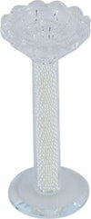 Porta-Candela-Vetro-Perle-Candeliere-Idea-Regalo-Bomboniera-Cristallo-14x5.8-Cm