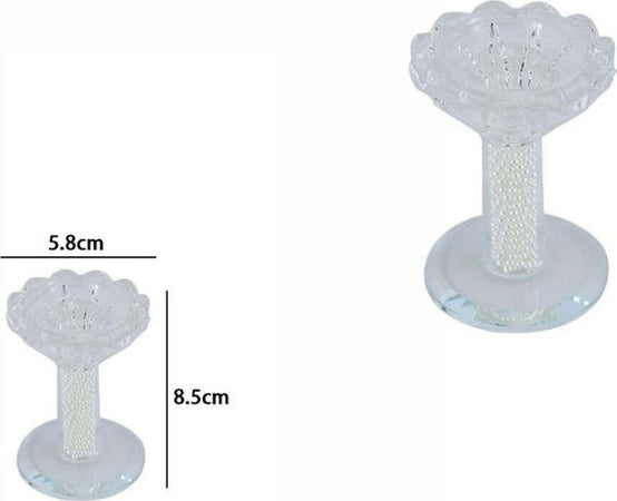 Porta Candela Vetro Perle Candeliere Idea Regalo Bomboniera Cristallo 8.5x5.8 Cm Casa e cucina/Decorazioni per interni/Candele e portacandele/Portacandele/Portacandele a colonna Trade Shop italia - Napoli, Commerciovirtuoso.it
