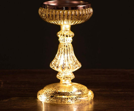 Porta Candele a calice luminoso in vetro con 8 led decorazione natalizia Casa e cucina/Decorazioni per interni/Candele e portacandele/Candele/Candele a colonna MagiediNatale.it - Altamura, Commerciovirtuoso.it