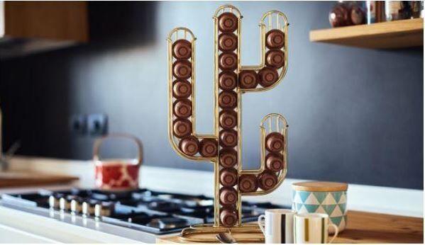 Porta cialde caffe a forma di cactus oro Casa e cucina/Elettrodomestici per la cucina/Macchine da caffè/Accessori per macchine da caffè/Porta capsule Led Mall Home - Napoli, Commerciovirtuoso.it