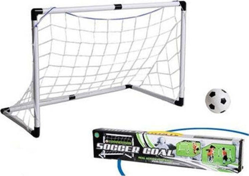 Porta-Da-Calcio-Con-Pallone-Da-Gioco-Allenamento-Rigori-128-X-66-X-52-Cm-Sport