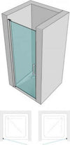 Porta-Doccia-Battente-Briar-Cromo-Regolabile-Cristallo-Temperato-6-mm