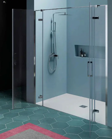 Porta Doccia Doppia Battente Anticalcare 8mm Infinity H200 - Shopbagno.it