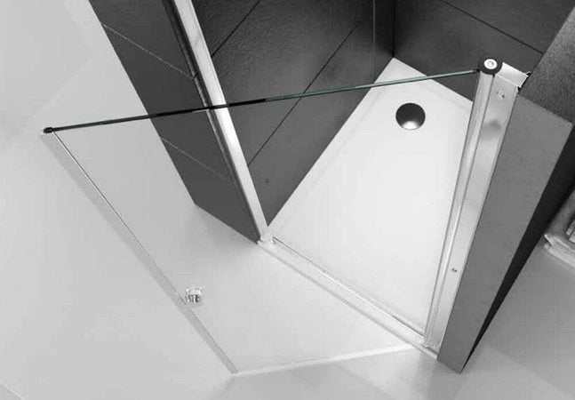 Porta Doccia Battente Swing per Nicchia Cristallo Temprato Fai da te/Attrezzature per cucine e bagni/Attrezzature per bagni/Docce e componenti doccia/Box doccia Ogomondo - Martina Franca, Commerciovirtuoso.it