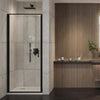 Porta-Doccia-Battente-Trasparente-6mm-Anticalcare-profilo-nero-opaco-EUTHALIA