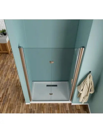 Porta Doccia H190cm Anta a Libro 6mm Apertura Interna/Esterna