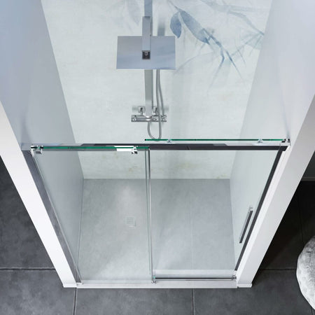 Porta Doccia Nicchia H200 Anta Scorrevole Cristallo Trasparente 8mm Trattamento Anticalcare - B8