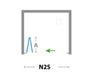 Porta Doccia Pieghevole 6mm Trasparente H200cm Anticalcare