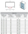 Porta Doccia Saloon H200 6mm Trasparente Anticalcare - Panex 700