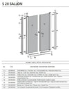 Porta Doccia Saloon H200 6mm Trasparente