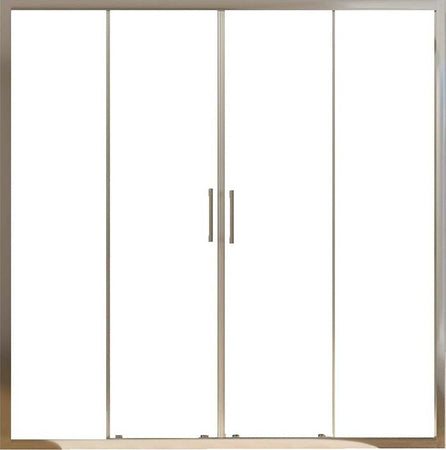 Porta-Doccia-Scorrevole-a-doppia-porta-Trasparente-6mm-H190-Smeraldo