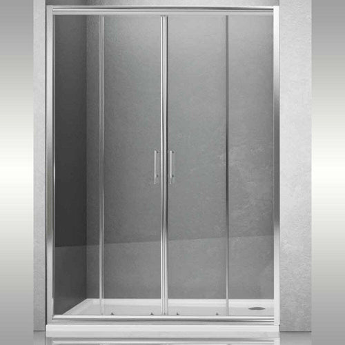 Porta Doccia Scorrevole Slide4 per Nicchia Quattro Ante Cristallo Trasparente Fai da te/Attrezzature per cucine e bagni/Attrezzature per bagni/Docce e componenti doccia/Porte doccia Ogomondo - Martina Franca, Commerciovirtuoso.it
