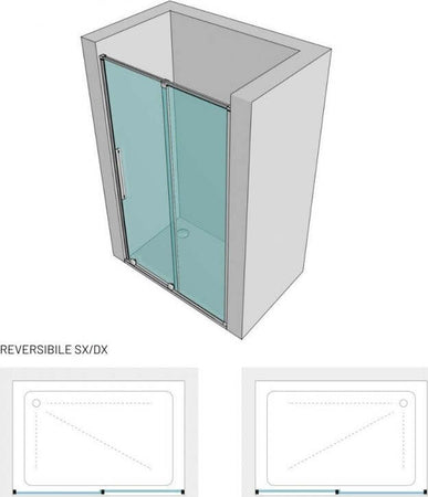 Porta-Doccia-Scorrevole-Trasparente-Anticalcare-8mm-H200cm-FILANTA-ONE
