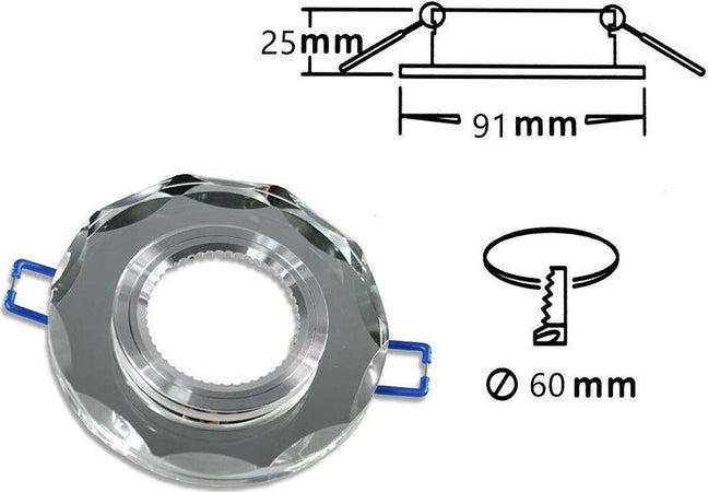 Porta Faretto Ad Incasso In Vetro Effetto Specchio Supporto Faretti Gu10 P6 Casa, arredamento e bricolage > Illuminazione da interno > Portafaretti Trade Shop italia - Napoli, Commerciovirtuoso.it