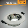 Porta Faretto Ad Incasso Orientabile Gu10 Bianco E Argento P27-gu10-a Casa, arredamento e bricolage > Illuminazione da interno > Portafaretti Trade Shop italia - Napoli, Commerciovirtuoso.it