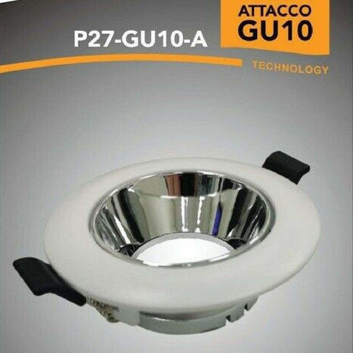 Porta Faretto Ad Incasso Orientabile Gu10 Bianco E Argento P27-gu10-a Casa, arredamento e bricolage > Illuminazione da interno > Portafaretti Trade Shop italia - Napoli, Commerciovirtuoso.it