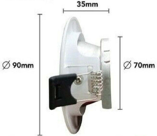 Porta Faretto Ad Incasso Orientabile Gu10 Bianco E Argento P27-gu10-a Casa, arredamento e bricolage > Illuminazione da interno > Portafaretti Trade Shop italia - Napoli, Commerciovirtuoso.it