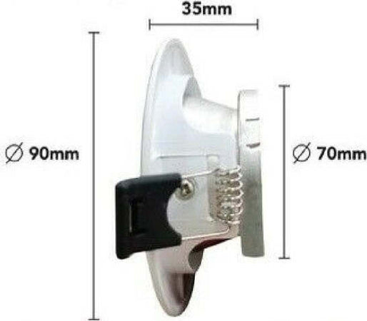 Porta Faretto Ad Incasso Orientabile Gu10 Bianco E Argento P27-gu10-a Illuminazione/Illuminazione per interni/Luci da incasso Trade Shop italia - Napoli, Commerciovirtuoso.it