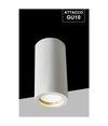 Porta Faretto Applique Da Soffitto In Gesso Verniciabile Cilindro Gu10 Gs-c140-t
