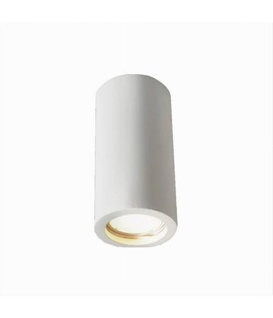 Porta Faretto Applique Da Soffitto In Gesso Verniciabile Cilindro Gu10 Gs-c140-t