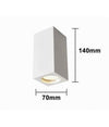 Porta Faretto Applique Soffitto In Gesso Verniciabile Forma Cubo Gu10 Gs-c140-q