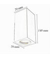 Porta Faretto Applique Soffitto In Gesso Verniciabile Forma Cubo Gu10 Gs-c140-q