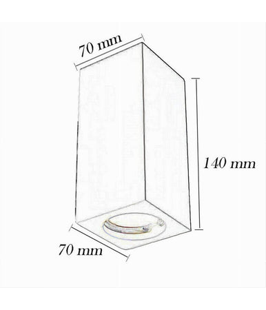 Porta Faretto Applique Soffitto In Gesso Verniciabile Forma Cubo Gu10 Gs-c140-q