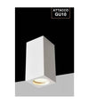 Porta Faretto Applique Soffitto In Gesso Verniciabile Forma Cubo Gu10 Gs-c140-q