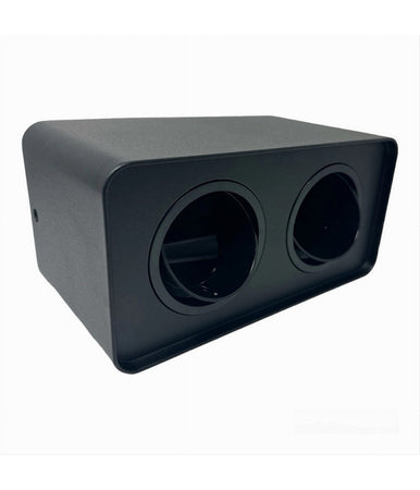 Porta Faretto Doppio Orientabile Da Soffitto Nero Per Faretto Gu10 Gu5.3 P34-n2