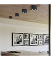 Porta Faretto Doppio Orientabile Da Soffitto Nero Per Faretto Gu10 Gu5.3 P34-n2