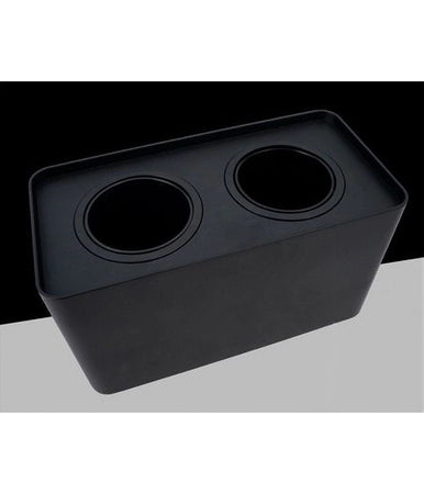 Porta Faretto Doppio Orientabile Da Soffitto Nero Per Faretto Gu10 Gu5.3 P34-n2