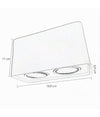 Porta Faretto Doppio Orientabile Da Soffitto Nero Per Faretto Gu10 Gu5.3 P34-n2